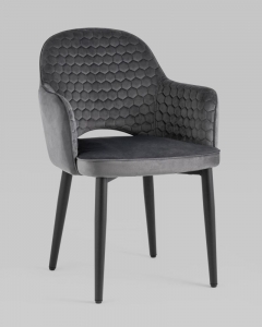 Стул Stool Group Венера black Хани велюр Серый