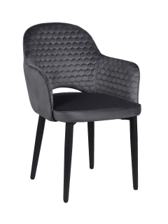 Стул Stool Group Венера black Хани велюр Серый