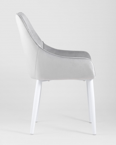Стул Stool Group Диана NEW white велюр Серый