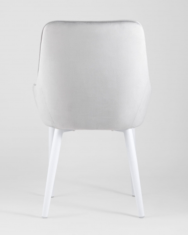 Стул Stool Group Диана NEW white велюр Серый