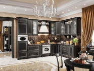 Шкаф кухонный для холодильника 600 Любимый дом Италия ЛД 275.286.000 Черный Дуб темный