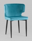 Стул Stool Group Матео черные ножки велюр Темно-бирюзовый