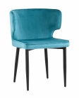 Стул Stool Group Матео черные ножки велюр Темно-бирюзовый
