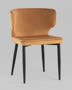 Стул Stool Group Матео черные ножки велюр Терракотовый