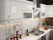 Кухонный гарнитур угловой Любимый дом Анастасия 6 Белый Капучино