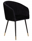 Стул обеденный DOBRIN DOBRIN MARY Черный велюр 1922-21