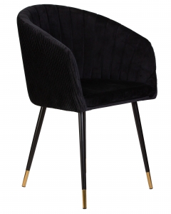 Стул обеденный DOBRIN DOBRIN MARY Черный велюр 1922-21