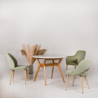 Стул с подлокотниками R-home Ledger рогожка Сканди Блю Арт