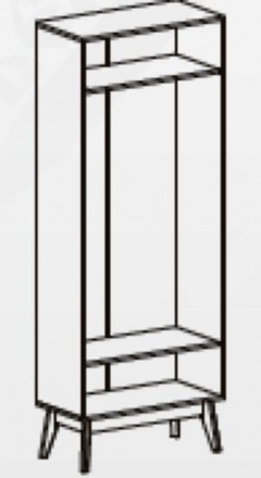 Шкаф Мебельград Калгари 06 Дуб натуральный светлый/белый матовый