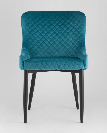 Стул мягкий Stool Group Ститч велюр Темно-бирюзовый