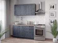 Кухонный гарнитур 2000 Любимый дом Мокка 02 Черный Дуб фактурный антрацит