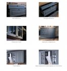 Кухонный гарнитур 2200 Любимый дом Мокка 03 Черный Дуб фактурный антрацит