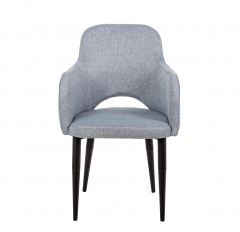 Стул с подлокотниками R-home Ledger Сканди Грей Черн