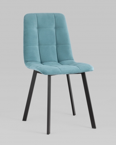 Стул Stool Group Oliver SquareвелюрПыльно-голубой