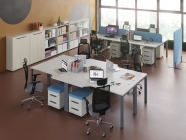 Стол письменный на металлоопорах POINTEX New Line NLN36312124 Дуб шамони светлый