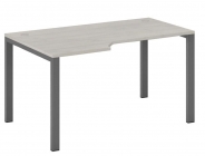 Стол эргономичный левый на металлоопорах POINTEX New Line NLN36322624 Дуб шамони светлый
