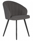 Стул обеденный DOBRIN DOBRIN NAOMI ЭМАЛЬ ЧЕРНЫЙ МУАР велюр Catania Chocolate