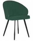 Стул обеденный DOBRIN DOBRIN NAOMI ЭМАЛЬ ЧЕРНЫЙ МУАР велюр Catania Izumrud