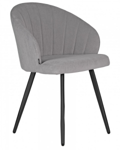 Стул обеденный DOBRIN DOBRIN NAOMI ЭМАЛЬ ЧЕРНЫЙ МУАР велюр Catania Smoke