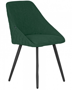 Стул обеденный DOBRIN DOBRIN STELLA ЭМАЛЬ ЧЕРНЫЙ МУАР велюр Catania Izumrud