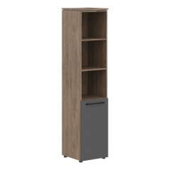 Шкаф колонка с глухой малой дверью Skyland MORRIS TREND MHC 42.5 Антрацит/Кария Пальмира