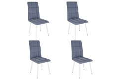 Набор стульев Мебельсон Турин 2 4 шт. CHS.N.03 индиго велюр/белый