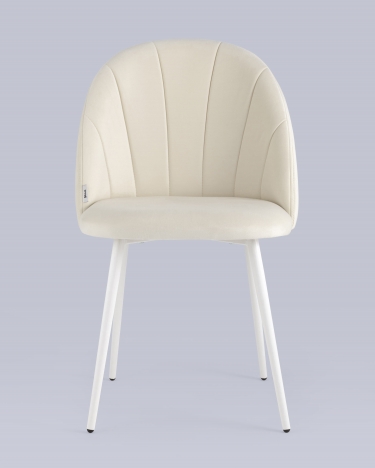Стул Stool Group Логан white велюр Молочный