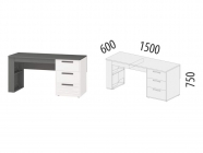 Стол письменный лев/прав Витра Аляска 501.24