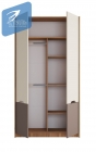 Шкаф Стиль RICH ШК-002 Миндаль/Глиняный серый/дуб крафт золотой