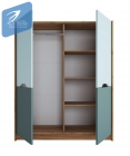Шкаф Стиль RICH ШК-004 Мята/Сумеречный голубой/дуб крафт золотой