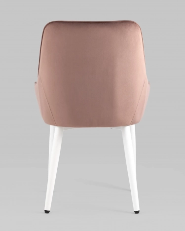 Стул Stool Group Диана white велюр Пыльно-розовый