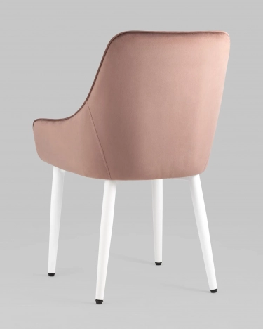 Стул Stool Group Диана white велюр Пыльно-розовый