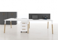 Стол письменный Skyland Forta FST 1567 Белый премиум Дуб Гамильтон