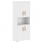 Шкаф с 2-мя комплектами глухих малых дверей Skyland Forta FHC 80.4Z Белый премиум