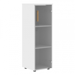 Шкаф колонка с стеклянной дверью правый Skyland Forta FMC 40.2 R Белый премиум