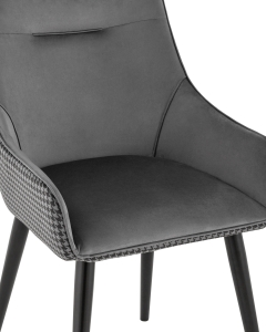 Стул Stool Group Джоан велюр Серый гусиная лапка