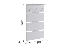 Вешалка Мебельсон Реал 2 PR-0030 дуб сонома