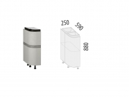 Напольный шкаф торцевой лев Витра Бостон 104.65