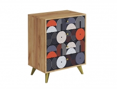 Комод Стиль Фьюжн КМ-001 дуб крафт золотой/VINIL