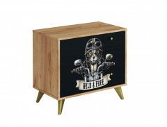 Комод Стиль Фьюжн КМ-002 дуб крафт золотой/BIKER CAT