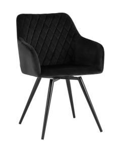 Стул вращающийся Stool Group Дастин велюр Черный