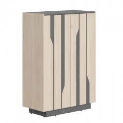 Шкаф средний Skyland Line СФ-574202 Дуб светлый Черный графит