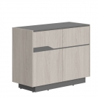 Комод с распашными дверями Skyland Line СФ-572101 Дуб серый Черный графит