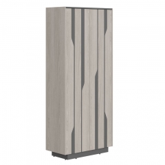 Шкаф высокий Skyland Line СФ-574204 Дуб серый Черный графит