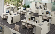 Шкаф с 3-мя открытыми полками Монолит Канцлер КЦ26.38 Скандинавское дерево белое