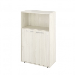 Шкаф низкий с открытой полкой Монолит Канцлер КЦ37.38 Скандинавское дерево белое