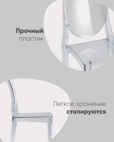 Стул Stool Group Victoria Ghost NEW Прозрачный