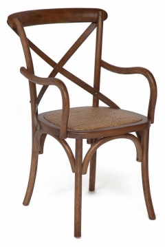 Стул с подлокотниками Tetchair CROSS mod.CB2008 дерево береза, 91х55х52см, манго 4