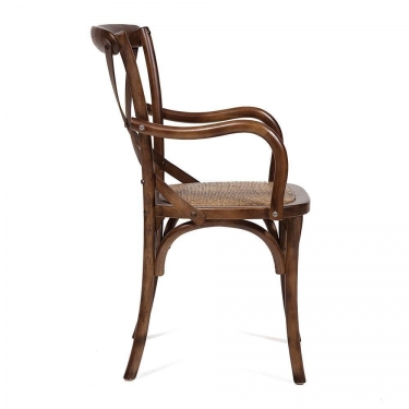 Стул с подлокотниками Tetchair CROSS mod.CB2008 дерево береза, 91х55х52см, Темный Орех 5