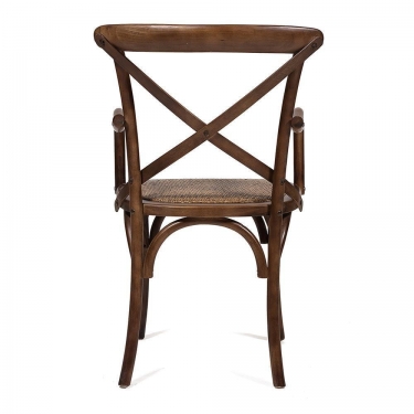 Стул с подлокотниками Tetchair CROSS mod.CB2008 дерево береза, 91х55х52см, Темный Орех 5